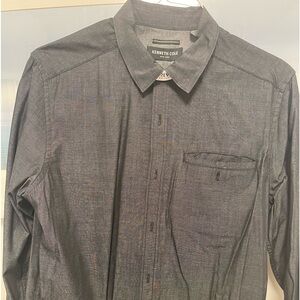 Kenneth Cole charcoal gray button down
